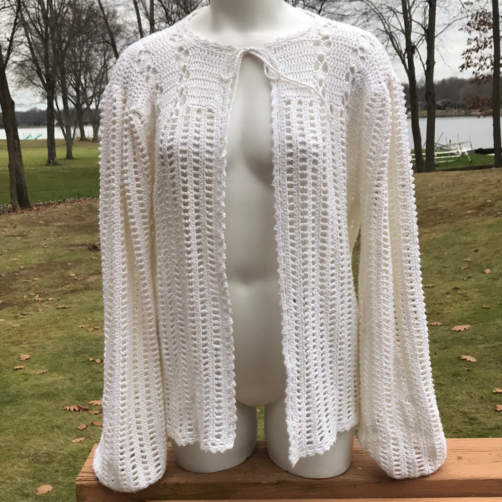 Hand crocheted sweater. XL-1X